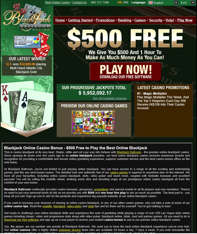 Blackjack Ballroom casino